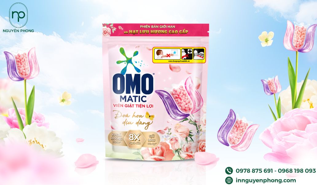 tem nhãn nước giặt omo